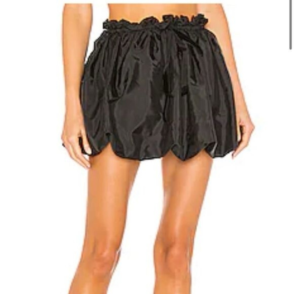 LoveShackFancy Cheyenne Black Mini Skirt